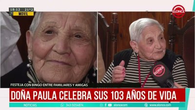 Do&ntilde;a Paula celebr&oacute; sus 103 a&ntilde;os de vida